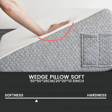 Premium Memory Foam Wedge Pillow with Cover - InspiredGrabs.com